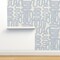 Abstract Cream Paint Graffiti Soft Blue Squiggle Doodle Hand Drawn Freehand Custom Removable Wallpaper by Spoonflower Peel & Stick Wallpaper 2FT Wide